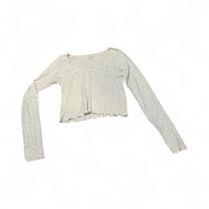 Pacsun John Galt Gray Cotton Basic Long Sleeve